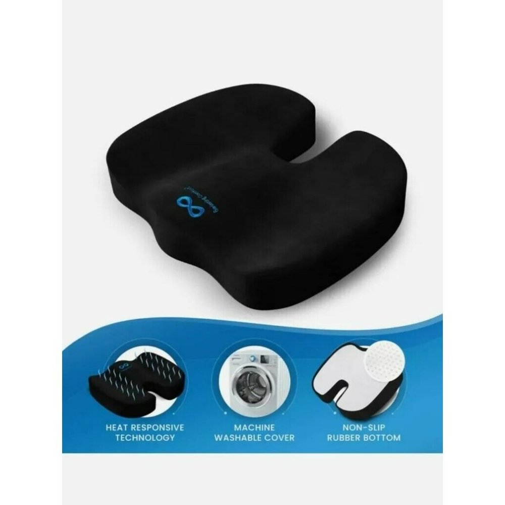 Everlasting Pressure Relief Seat Cushion for Long Sitting Hours - Black - Picture 6 of 12